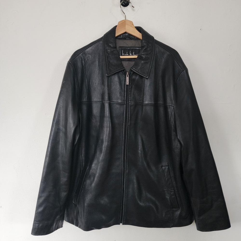 Y2K Nicole Miller Lambskin Leather Jacket New Zealand Lamb Large